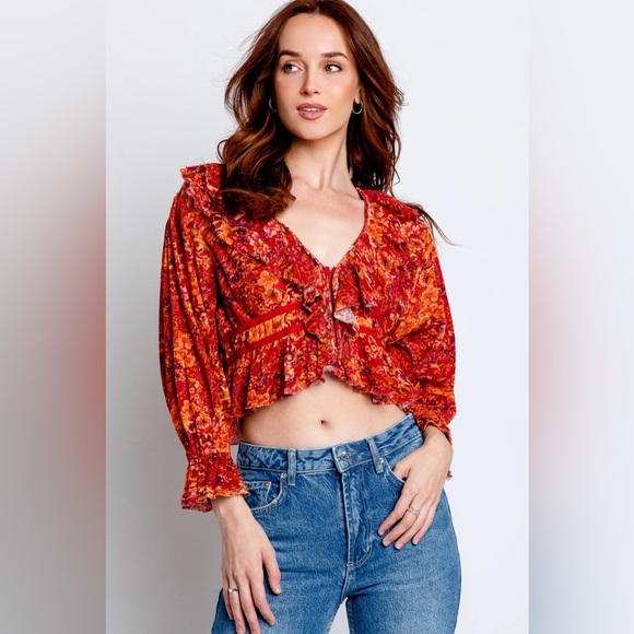 Free People Rudi Ruffle Top - Picture 2 of 5